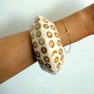 Kenneth Jay Lane Resin and Bamboo Bangle Bracelet